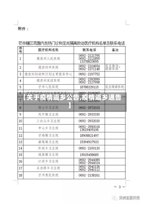 【关于疫情返乡公告,疫情返乡通告】-第2张图片