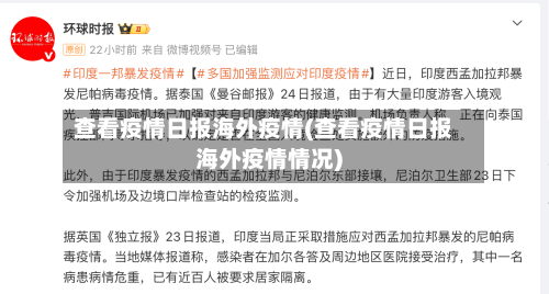 查看疫情日报海外疫情(查看疫情日报海外疫情情况)