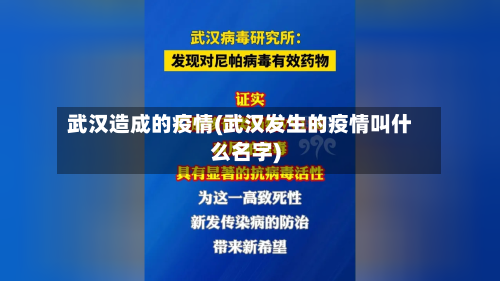 武汉造成的疫情(武汉发生的疫情叫什么名字)
