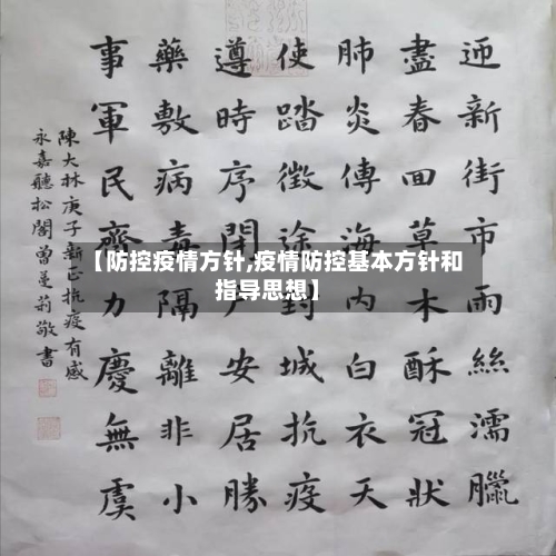 【防控疫情方针,疫情防控基本方针和指导思想】