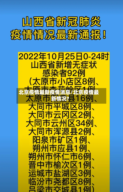 北京疫情最新疫情消息/北京疫情最新情况?