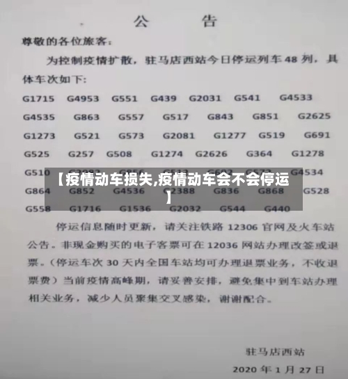 【疫情动车损失,疫情动车会不会停运】-第3张图片