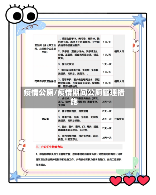 疫情公厕/疫情期间公厕管理措施-第2张图片