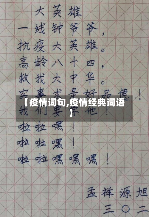 【疫情词句,疫情经典词语】-第2张图片
