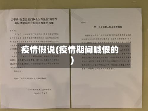 疫情假说(疫情期间喊假的)