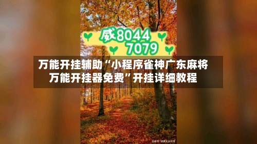 万能开挂辅助“小程序雀神广东麻将万能开挂器免费”开挂详细教程-第3张图片