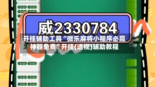 开挂辅助工具“微乐麻将小程序必赢神器免费”开挂(透视)辅助教程