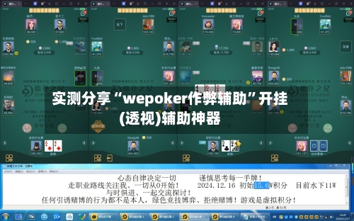 实测分享“wepoker作弊辅助	”开挂(透视)辅助神器-第2张图片