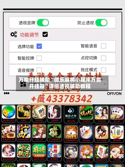 万能开挂辅助“微乐麻将小程序万能开挂器”详细透视辅助教程-第2张图片