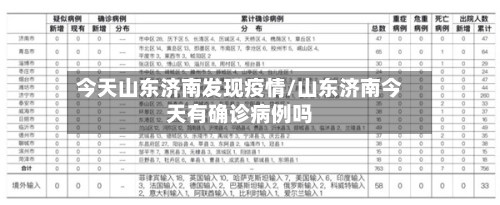 今天山东济南发现疫情/山东济南今天有确诊病例吗-第3张图片
