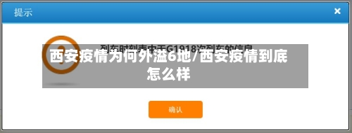 西安疫情为何外溢6地/西安疫情到底怎么样