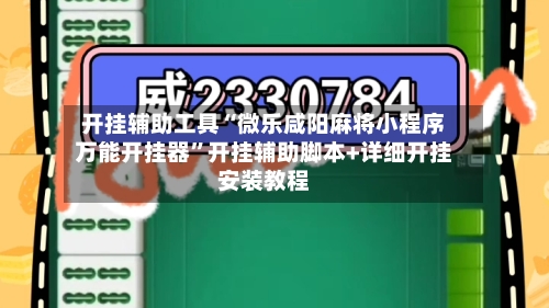 开挂辅助工具“微乐咸阳麻将小程序万能开挂器	”开挂辅助脚本+详细开挂安装教程-第3张图片