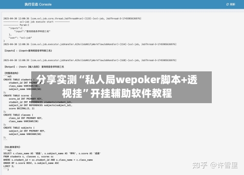 分享实测“私人局wepoker脚本+透视挂”开挂辅助软件教程